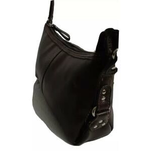 Brown Vtg Relic Purse Authentic Vegan?Leather Crossover Shoulder Adjustable EUC